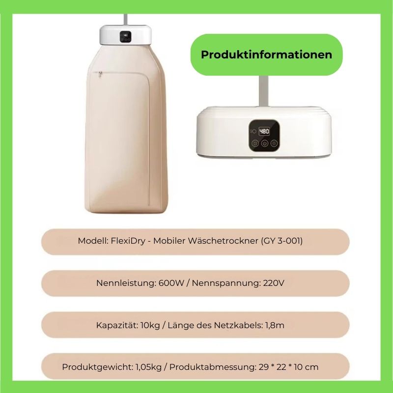 FlexiDry - Mobiler Wäschetrockner