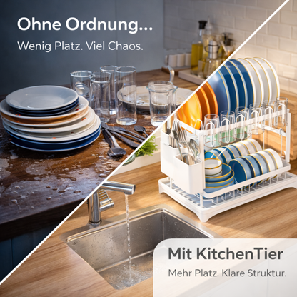 KitchenTier – Doppel-Etagen Geschirrständer