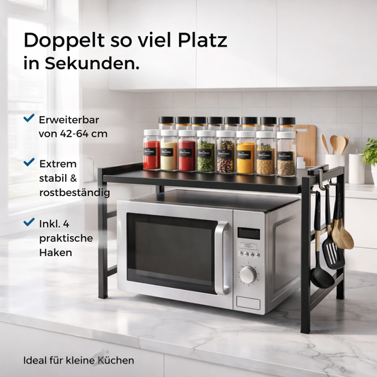 SpaceRack – Erweiterbares Mikrowellen-Regal