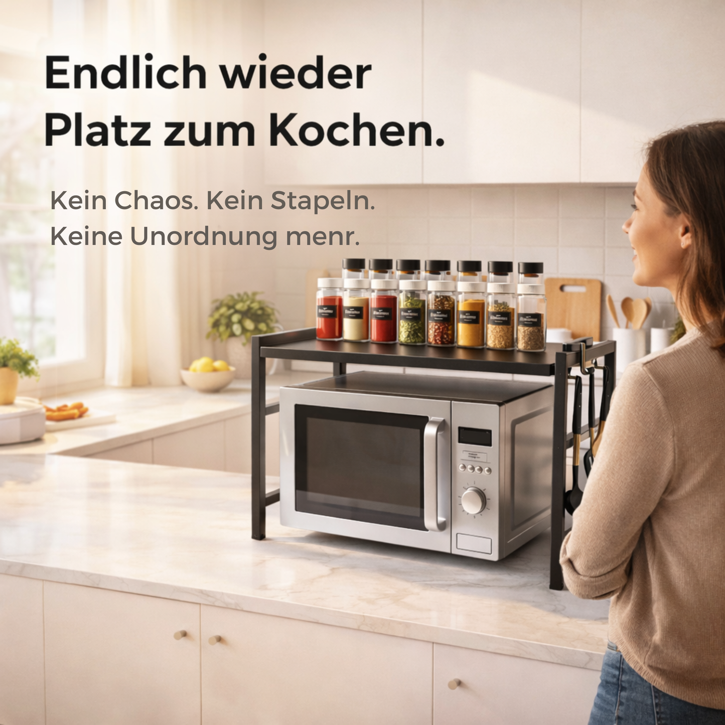 SpaceRack – Erweiterbares Mikrowellen-Regal