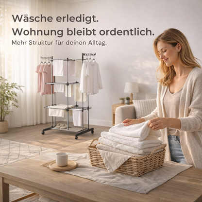DryTower – 4-Etagen Wäscheständer mit Rollen