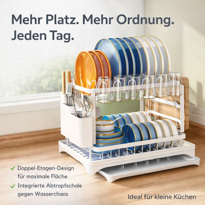 KitchenTier – Doppel-Etagen Geschirrständer